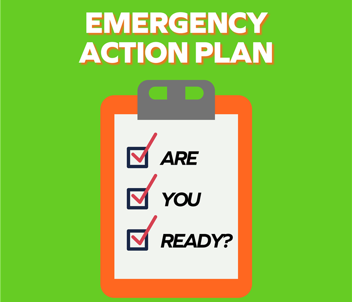 clipboard with text that reads emergency action plan are you ready